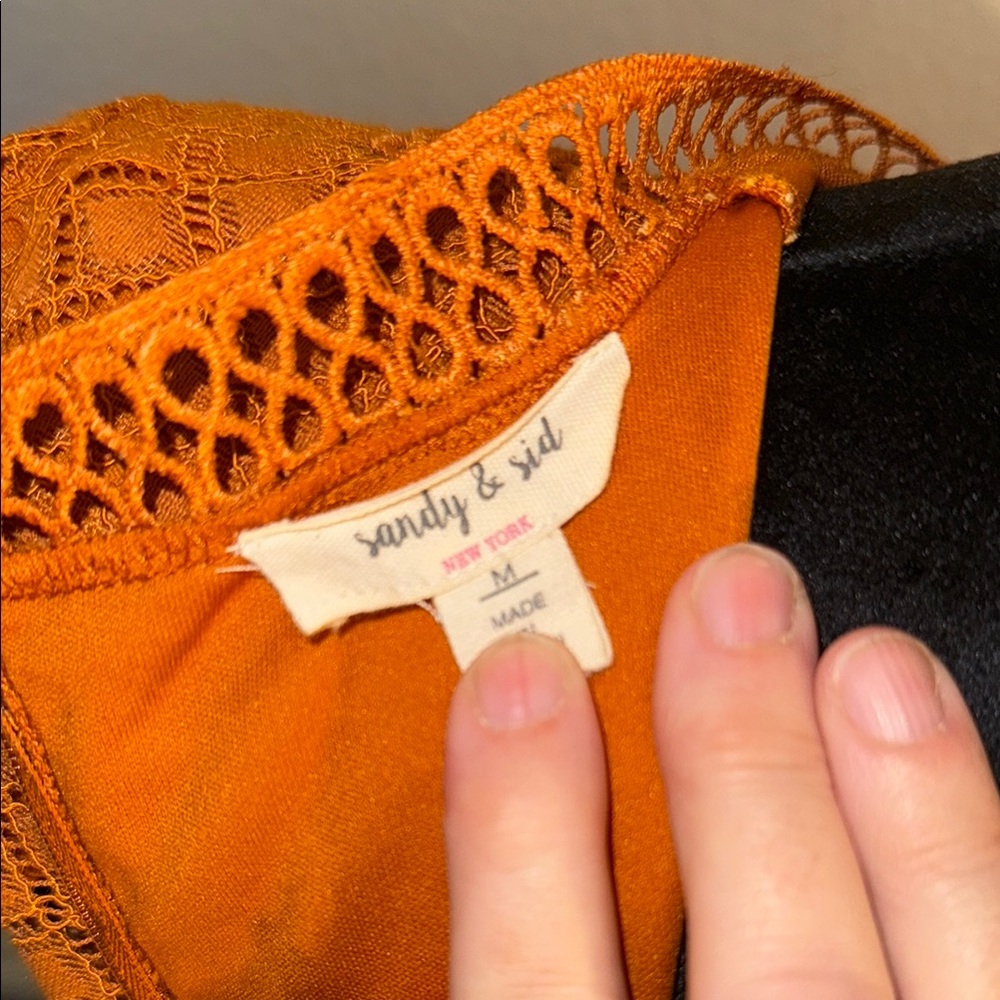 Chic Orange Blouse with Stylish Appeal - Picture 3 of 3